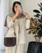 کت مزونی دریا جنس ژاکارد ترک رنگ نباتی