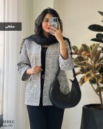 کت زنانه عیدانه جنس ژاکارد رنگ مشکی