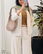 کت مزونی زنانه جنس لنین استخوانی