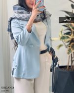 کت مازراتی زنانه رنگ آسمانی