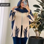 تک کت مدل شیما جنس مازراتی ترکیب شده با مخمل کره ای کد 940