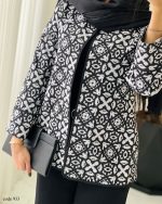 کت زنانه جنس ژاکارد رنگ مشکی