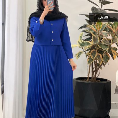 ست کت و دامن مدل ساحل جنس مازراتی کد 952