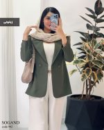 کت مازراتی زنانه رنگ زیتونی