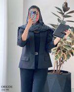 مانتو کتی بهاره جنس بیسکوییتی رنگ مشکی