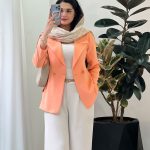 کت مازراتی زنانه رنگ نارنجی پنککی