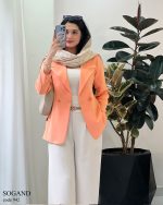 کت مازراتی زنانه رنگ نارنجی پنککی