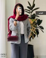 کت مدل گلی جنس لینن ژاکارد کد 993 - تصویر 3