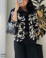 کت مدل آذین جنس لینن خامه دوزی کد 987 - تصویر 4