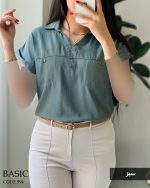 شومیز بیسیک جنس سیلک کد 994 - تصویر 3
