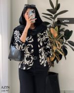 کت مدل آذین جنس لینن خامه دوزی کد 987 - تصویر 5