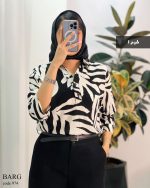 شومیز مدل برگ جنس نخ تایلندی کد 974 - تصویر 10