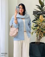 مانتو کتی مدل نگین جنس ژاکارد ترک پفکی کد 973 - تصویر 3