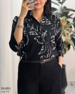 شومیز مدل برگ جنس نخ تایلندی کد 974 - تصویر 8