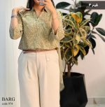 شومیز مدل برگ جنس نخ تایلندی کد 974 - تصویر 4