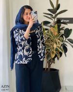 کت مدل آذین جنس لینن خامه دوزی کد 987 - تصویر 3