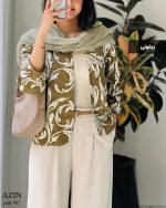 کت مدل آذین جنس لینن خامه دوزی کد 987 - تصویر 2