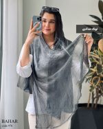 شال ابریشم میله ای دور گیپور مدل بهار کد 976 - تصویر 2