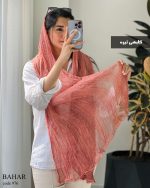 شال ابریشم میله ای دور گیپور مدل بهار کد 976 - تصویر 4