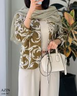 کت مدل آذین جنس لینن خامه دوزی کد 987 - تصویر 6