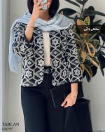 کت مدل ترلان جنس لینن سوزن دوزی و پولک دوزی کد 985