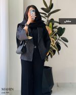 کت مدل مهین جنس ژاکارد گرم بالا کد 989 - تصویر 6