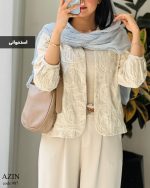 کت مدل آذین جنس لینن خامه دوزی کد 987 - تصویر 8