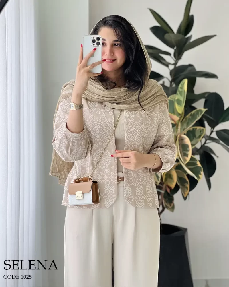 حراج کت مدل سلنا جنس لینن کد 1025 - تصویر 4