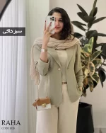 کت مدل رها جنس لینن کنفی کد 1028 - تصویر 8