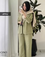 حراج کت و شلوار گیسو جنس لینن پنبه کد 1030 - تصویر 3