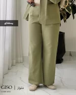 حراج شلوار گیسو جنس لینن پنبه 1032 - تصویر 2