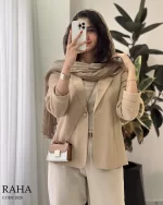 کت مدل رها جنس لینن کنفی کد 1028 - تصویر 3