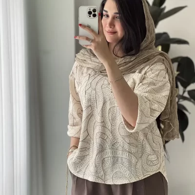مانتو مدل شاوان جنس حصیری کوک دوزی نخ دوزی ترک کد 1027