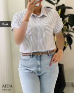 شومیز مدل آیدا جنس کار نخ تایلندی کد 1010 - تصویر 12