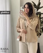 کت مدل رها جنس لینن کنفی کد 1028 - تصویر 2