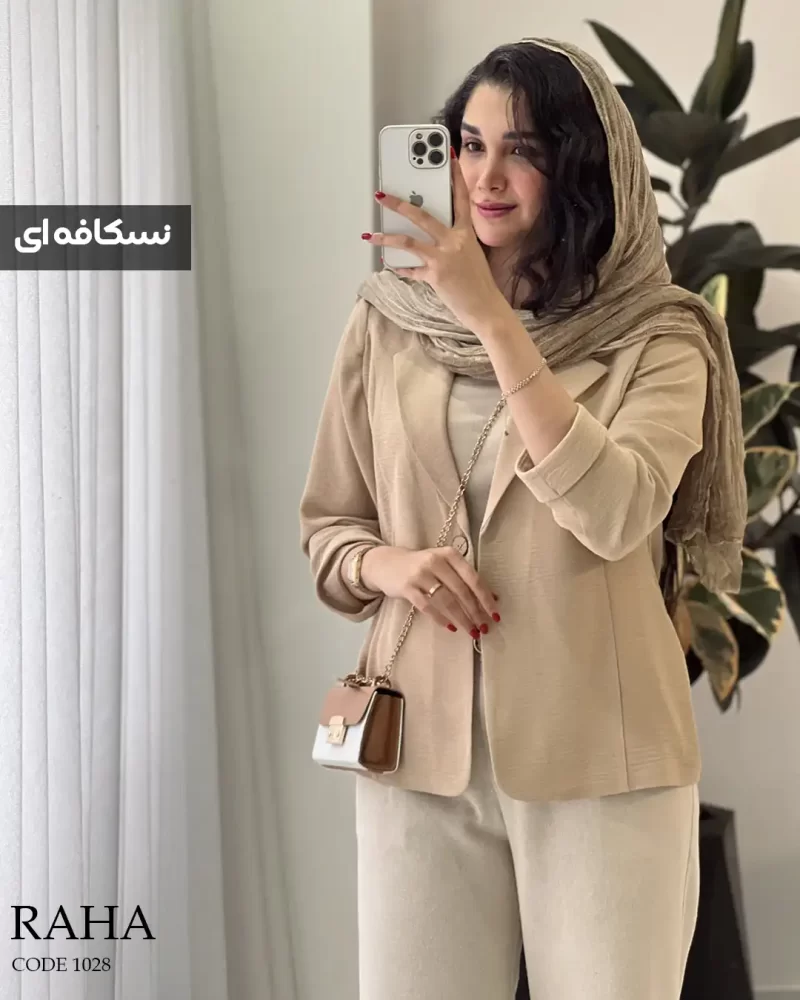 کت مدل رها جنس لینن کنفی کد 1028 - تصویر 2
