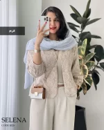 حراج کت مدل سلنا جنس لینن کد 1025 - تصویر 3