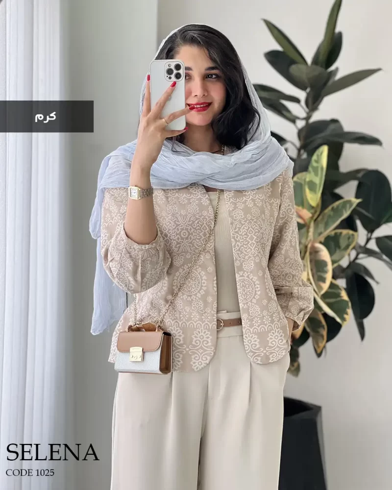 حراج کت مدل سلنا جنس لینن کد 1025 - تصویر 3