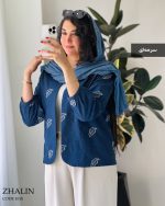 کت مدل ژالین جنس لینن ترک سوزن دوزی شده کد 1018 - تصویر 3