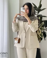 حراج کت و شلوار گیسو جنس لینن پنبه کد 1030 - تصویر 5