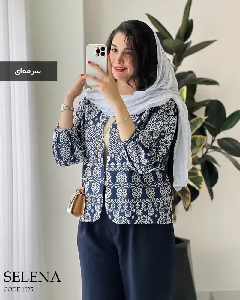 حراج کت مدل سلنا جنس لینن کد 1025 - تصویر 2