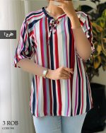 شومیز نخی آستین 3 ربع جنس کریشه کد 998 - تصویر 11