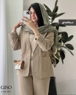 حراج کت و شلوار گیسو جنس لینن پنبه کد 1030