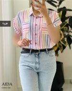 شومیز مدل آیدا جنس کار نخ تایلندی کد 1010 - تصویر 6