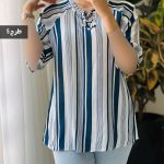 شومیز نخی آستین 3 ربع جنس کریشه کد 998