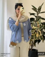 مانتو کتی مدل اردیبهشت جنس لینن خامه دوزی شده کد 1015 - تصویر 6