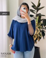 شومیز مانتویی صنم جنس بابوس ۳ نخ درجه یک کد 1016 - تصویر 8