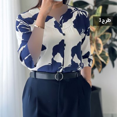 شومیز نگین جنس نخ تایلندی گرم بالا کد 1020