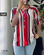 شومیز نخی آستین 3 ربع جنس کریشه کد 998 - تصویر 13