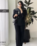 حراج کت و شلوار گیسو جنس لینن پنبه کد 1030 - تصویر 4